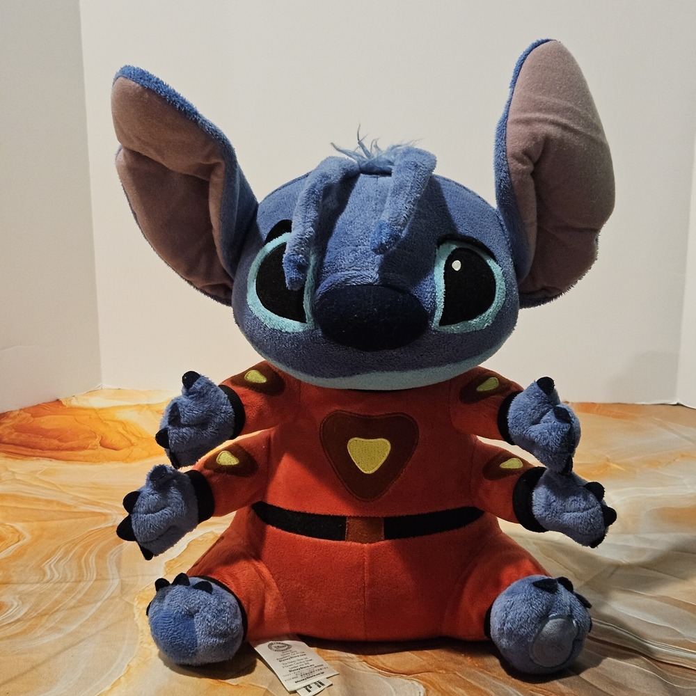 Disney Store Stitch Spacesuit Plush Lilo & Stitch Red Alien Stuffed Toy